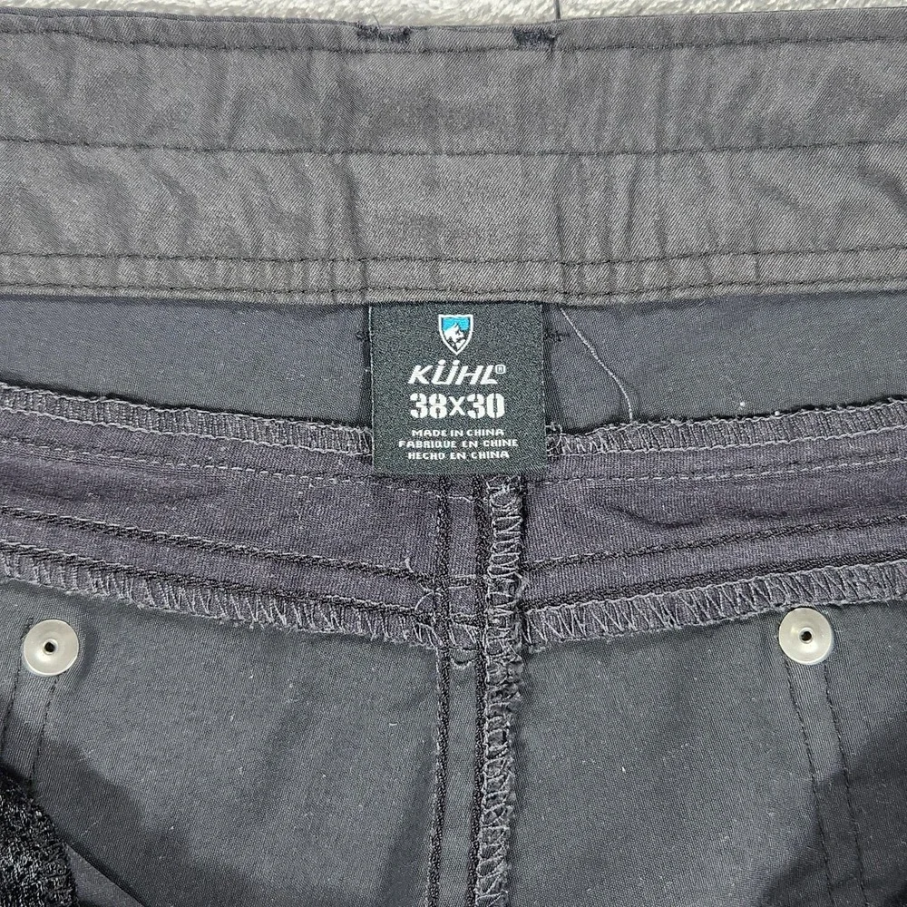 Kuhl Pants Mens 38x30 Renegade Aktion Gray Stretch Nylon Hiking Zip Pocket